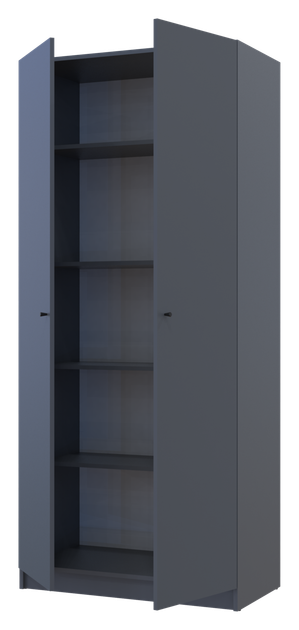 Шафа Doros Promo з полицями 90х48х204 см Графіт (42005101) - фото 2 Шафа Doros Promo з полицями 90х48х204 см Графіт (42005101) - фото 2