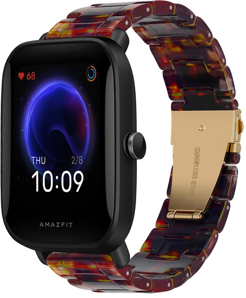 Ремінець із Cмоли Resin для Amazfit Bip U Orange Black (28809-47)