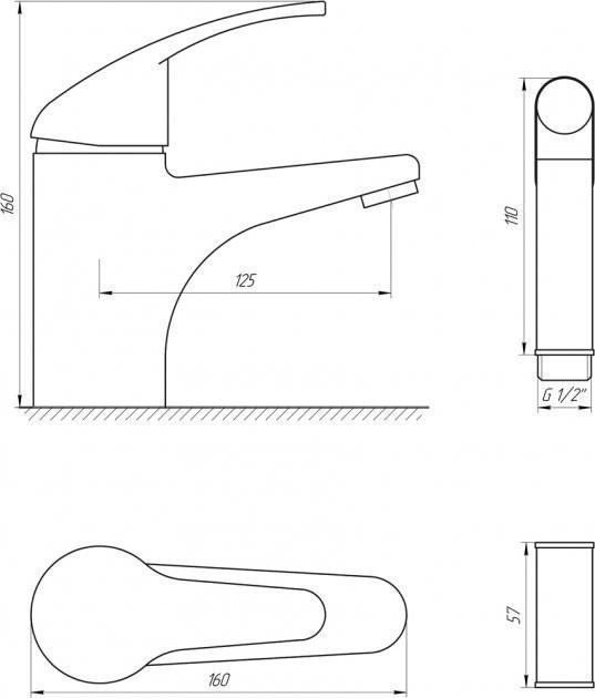 Смеситель для раковины Globus LUX Solly GLSO-0222 с гигиеническим душем - фото 6