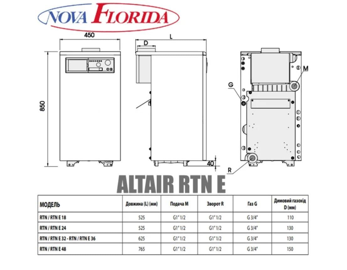 Котел газовый Nova Florida ALTAIR RTN E одноконтурный чугун 48 кВт (23100758) - фото 3