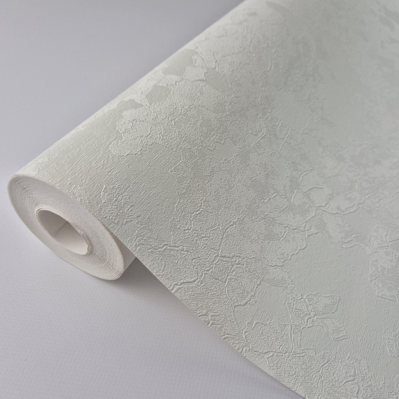 Шпалери вінілові Sintra 158-10 з рельєфним малюнком для вітальні/спальні/кабінету 1,06x10,05 м Білий (2759168063)