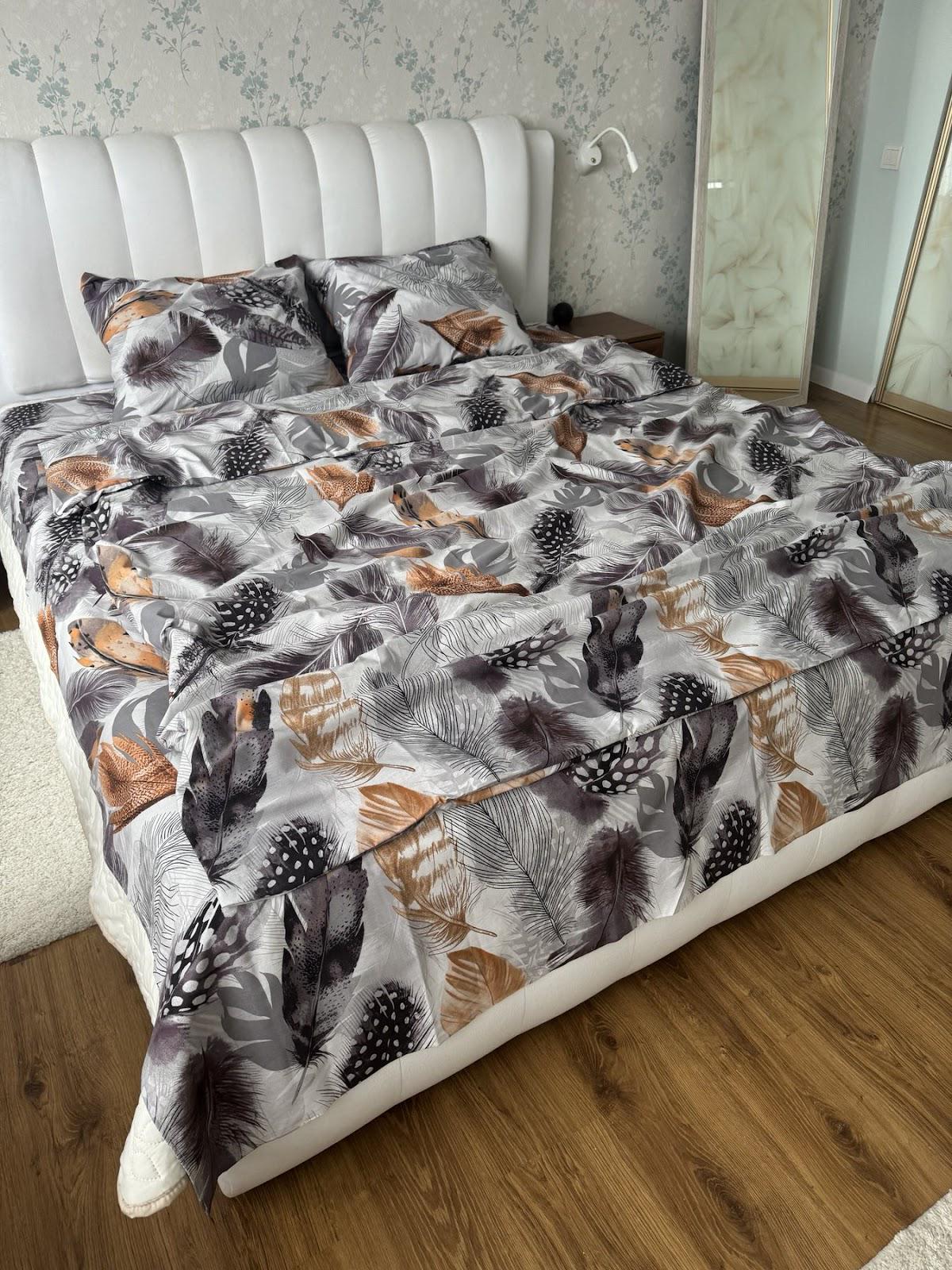 Комплект постельного белья двуспальный Алексис хлопковый 180x220/70х70 см Серый (26638529)