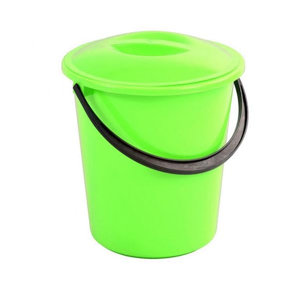 Ведро пищевое с крышкой и меркой Бликпласт 12 л Зеленый (MBK-85805)
