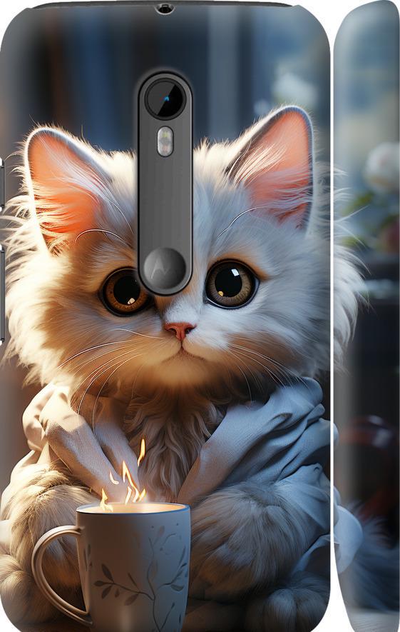 Чохол на Motorola Moto G3 Білий кіт (5646m-318-42517)