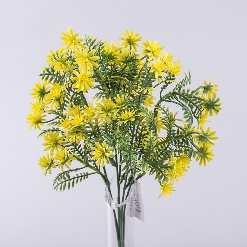 Зелень искусственная мини ромашки Желтый (5401-1)