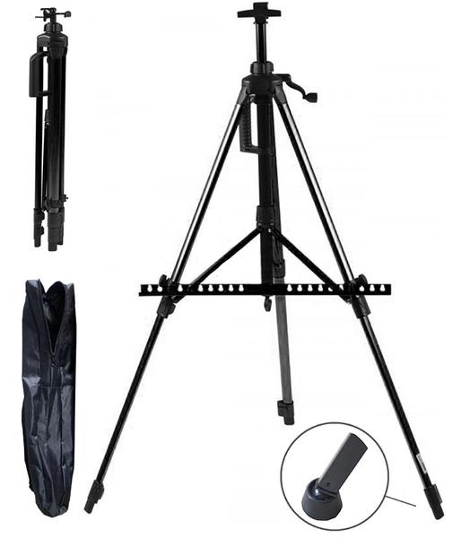 Мольберт-тренога Monet 15304 алюмінієвий висота полотна 83 см 138 см Чорний (LB15304) - фото 2 Мольберт-тренога Monet 15304 алюмінієвий висота полотна 83 см 138 см Чорний (LB15304) - фото 2