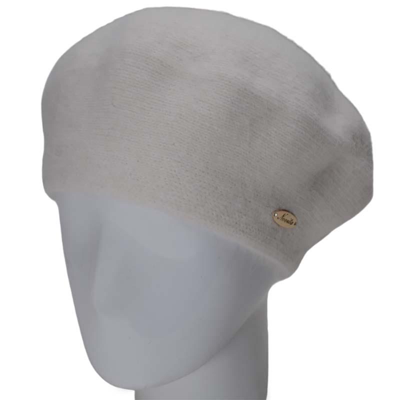 Берет женский ангоровый Novita Николь one size Молочный