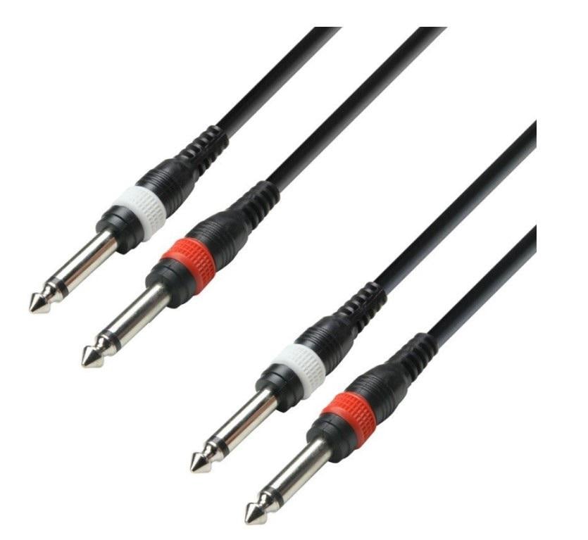 Готовый инструментальный кабель 2xJack 6,3-2xJack 6,3 BIG XC001 5 м