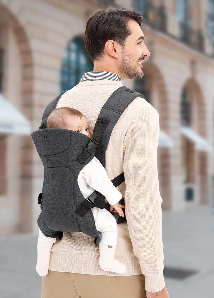 Рюкзак-кенгуру слінг Aixintu AXT-2313 для перенесення дітей Темно-сірий (3018) - фото 10 Рюкзак-кенгуру слінг Aixintu AXT-2313 для перенесення дітей Темно-сірий (3018) - фото 10