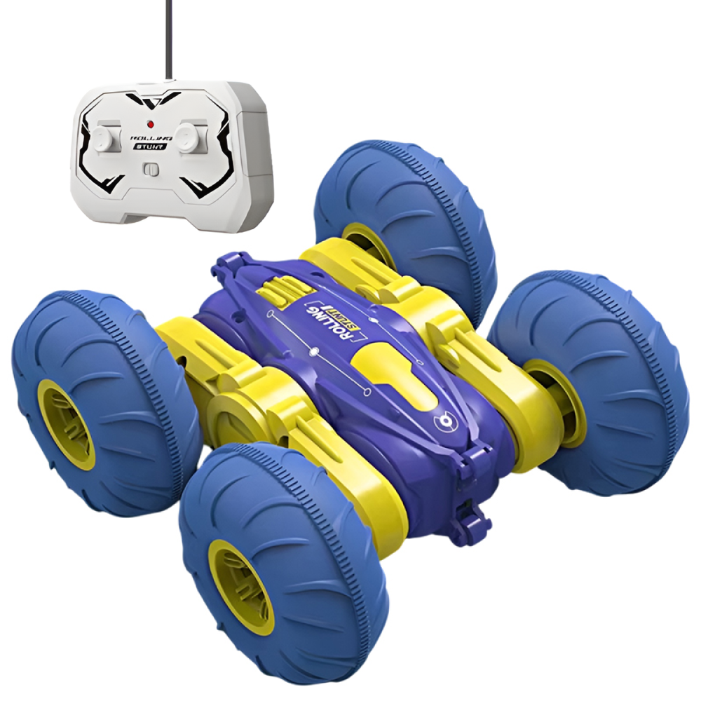 Машинка перевертыш JoyPro DC208AX1 на радиоуправлении для детей Желто-синий (820ddd45)