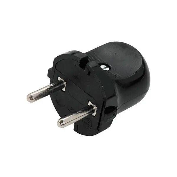 Вилка прямая EMP колокольчик 10 А Черный (2237268508)