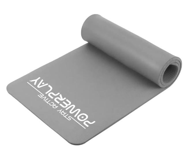 Коврик для йоги и фитнеса PowerPlay 4152 NBR Performance Mat 183x61x1 см Серый (64112)