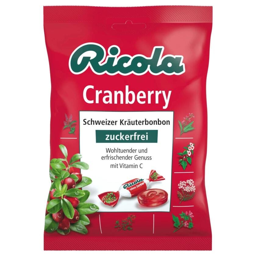 Льодяники Ricola Cranberry PDD045 Швейцарські трави 75 г  (P-6910806231261)