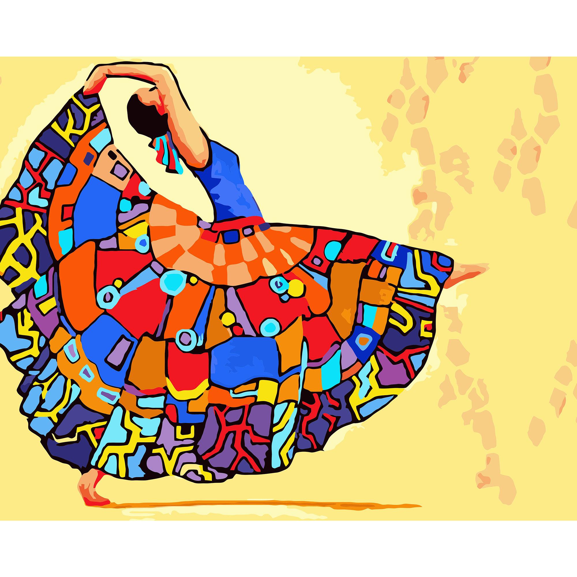 Картина по номерам Strateg Танцующая девушка 40x50 см (VA-3190)