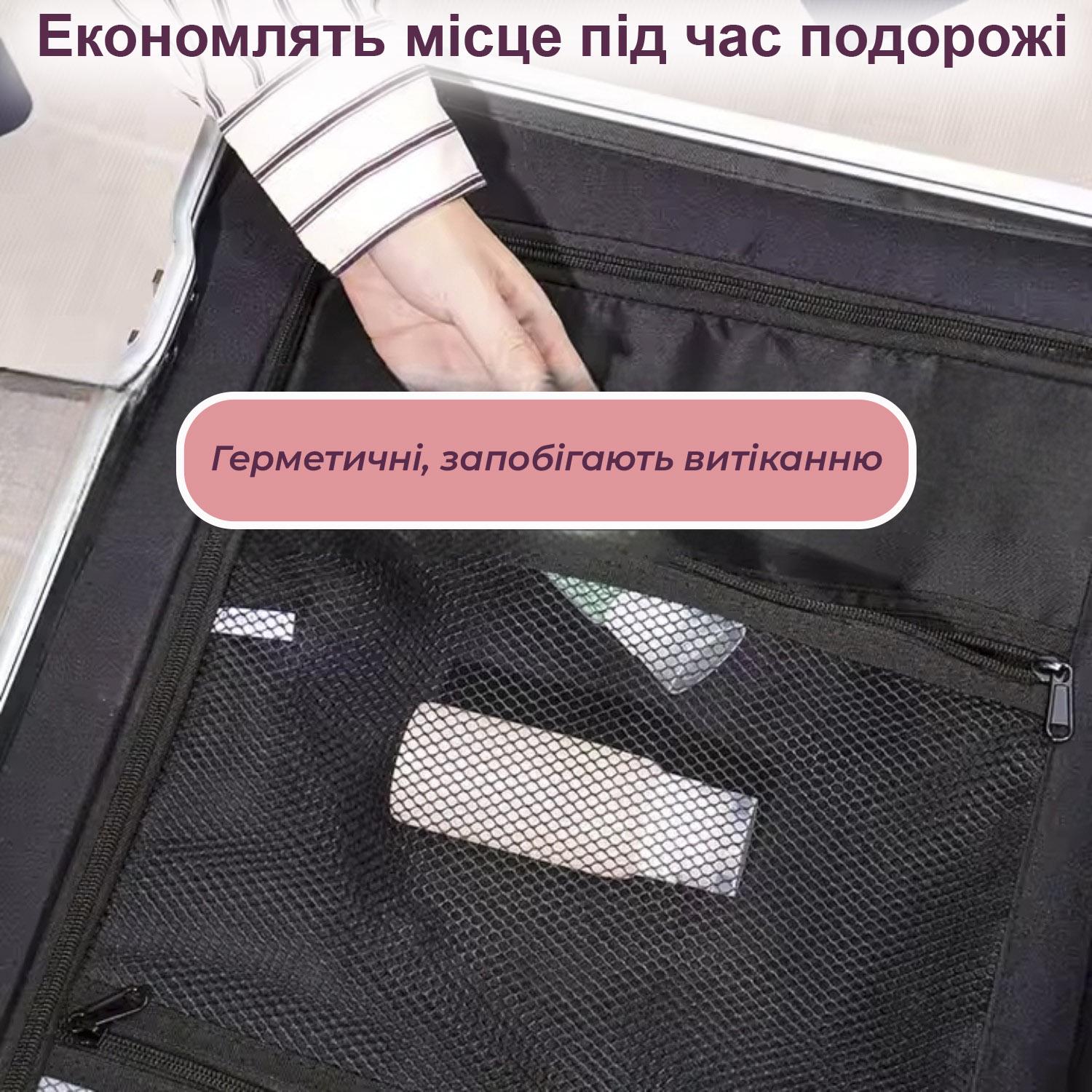 Дорожный набор флаконов для косметики Univerza силиконовый 4 шт. по 90 мл Зеленый - фото 11