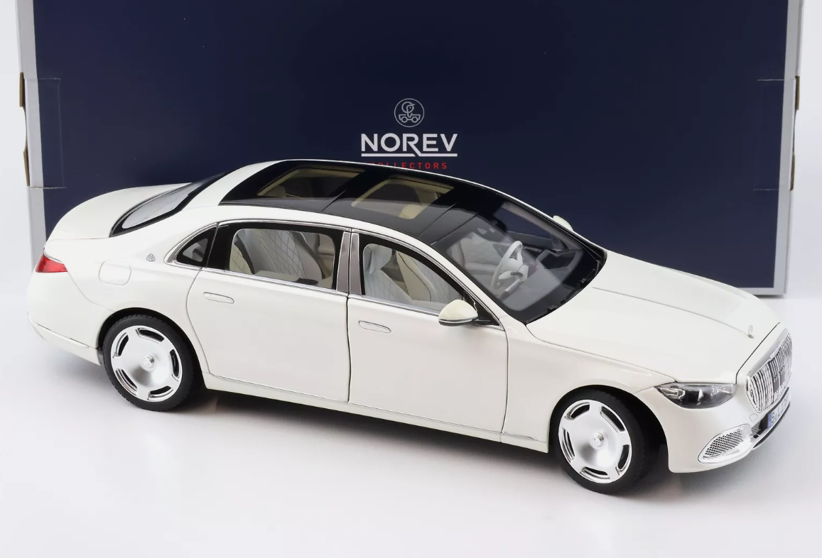 Масштабная модель автомобиля Norev Mercedes-Benz-Maybach S680/X223 4MATIC Limousine 1:18 Diamond White (183918)