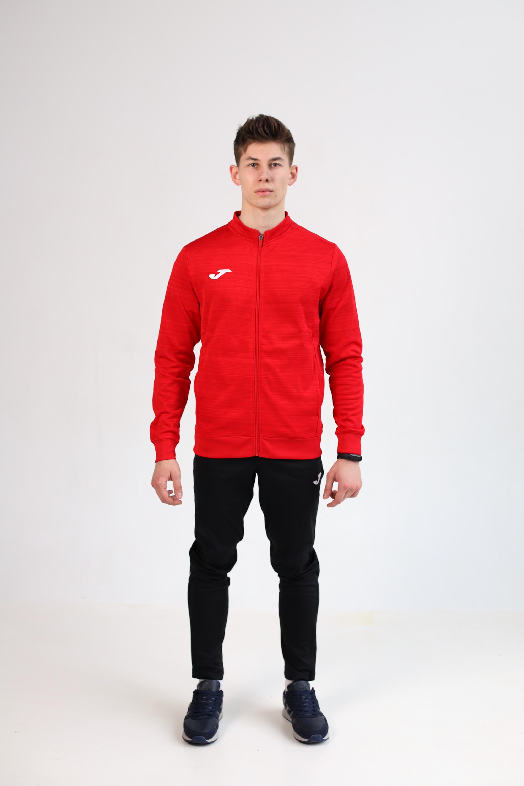 Олімпійка Joma 102866.600 Grafity Iii Full Zip Sweatshirt M Red (8445456435129) - фото 3