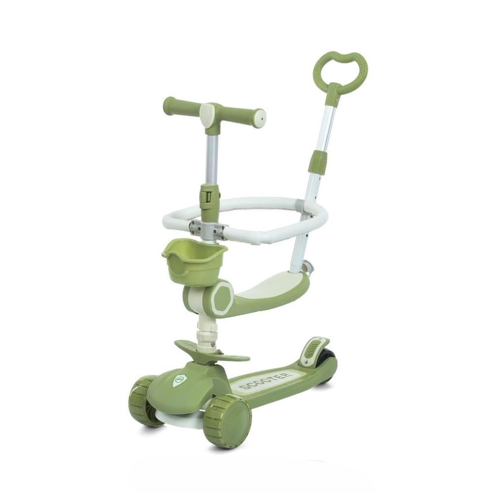 Самокат Bambi трехколесный 5в1 с музыкой и светом Зеленый (DS-171-S-383)