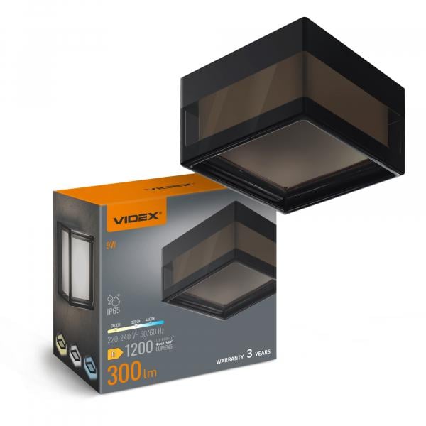 Светильник Videx BHD02 9W LED 2400-3200-4300K Black (33359470) Светильник Videx BHD02 9W LED 2400-3200-4300K Black (33359470)