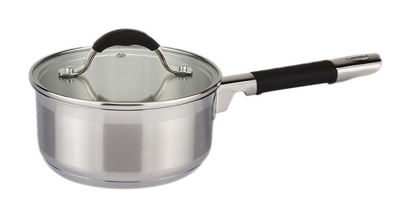 Ковш Fissman Magnifika 1,5 л из нержавеющей стали с силиконовыми накладками на ручках (FN-SS-5350)