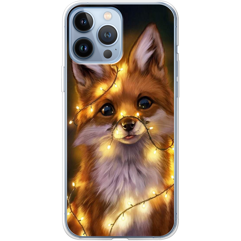 Чехол BoxFace iPhone 13 Pro Рождественская лиса Прозрачный силикон (43365-up2399-43365)