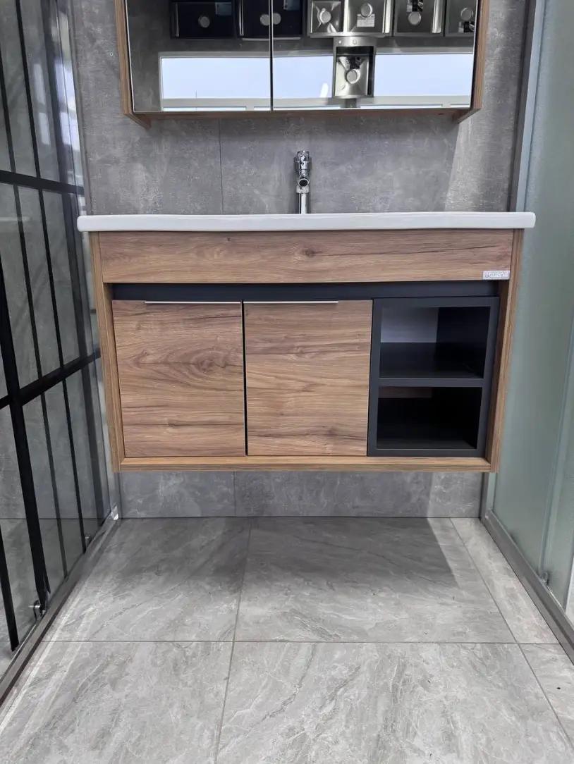 Тумба підвісна з умивальником Aquanil Napoli 85 Dorado Тумба підвісна з умивальником Aquanil Napoli 85 Dorado