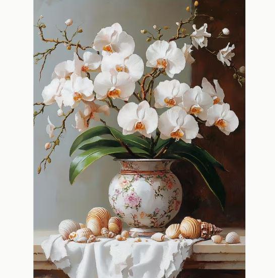 Набор для вышивания крестиком JOZYSH Аромат орхидей 14CT канва Аиду с нанесенным рисунком 30x40 см (2896803554)