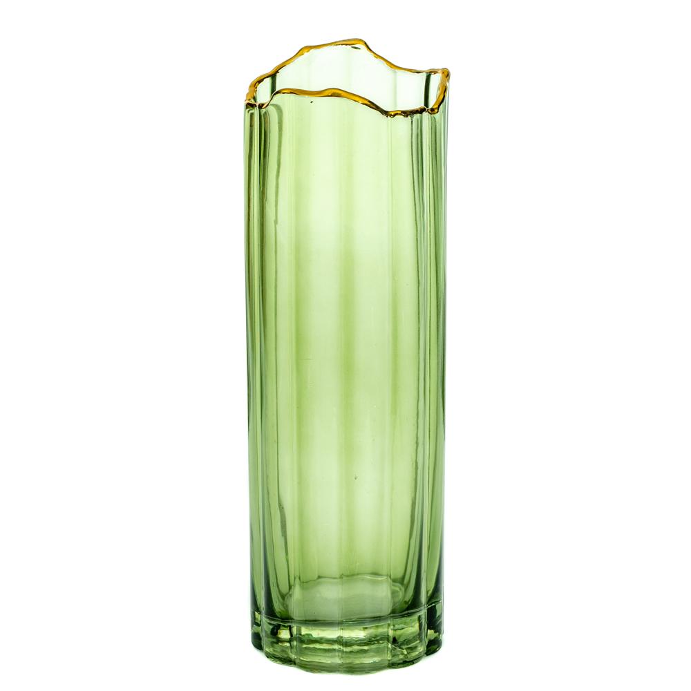 Настольная стеклянная ваза Light House Флора 29,5 см Зеленый