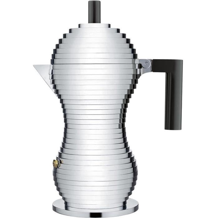 Гейзерная кофеварка Alessi Pulcina 300 мл Металлик/Черный (2522654)