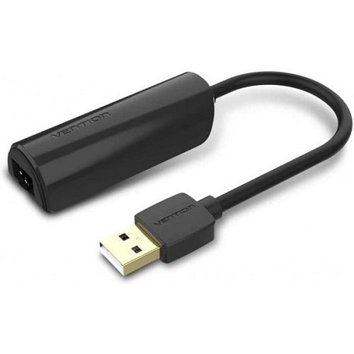 Переходник Vention CEGBB USB 2.0 Ethernet RJ45 100 Mb Черный (573023)
