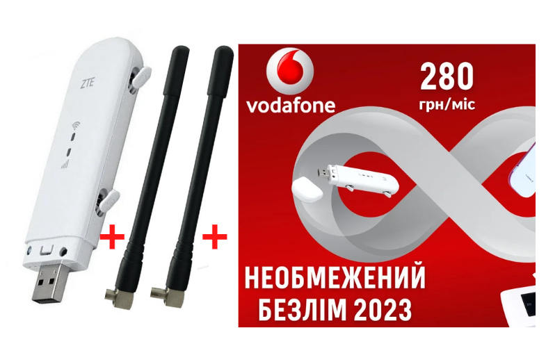 Роутер мобільний 4G USB WI-FI 3G/4G LTE ZTE MF79U та Безлімітний пакет Vodafone інтернет - фото 11