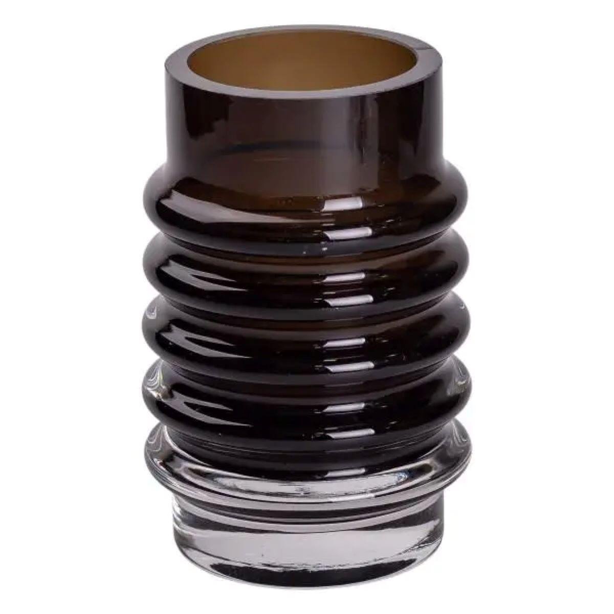 Ваза стеклянная для цветов Light House 900 мл 18 см Черный (LG-20213)