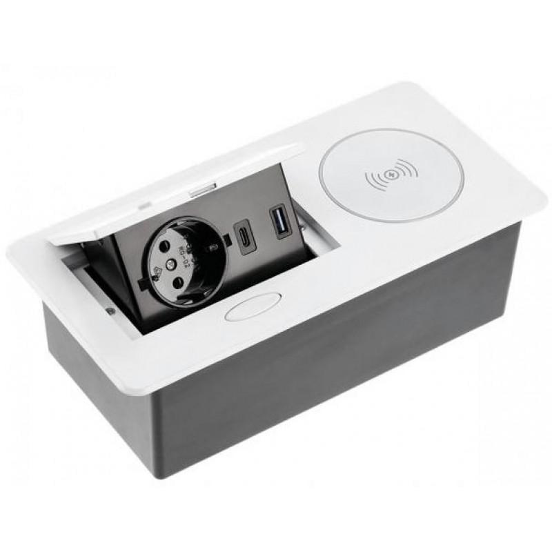 Подовжувач одномісний GTV AVARO PLUS Schuko USB A/C WC 5W 1,5 м Білий (27848842)