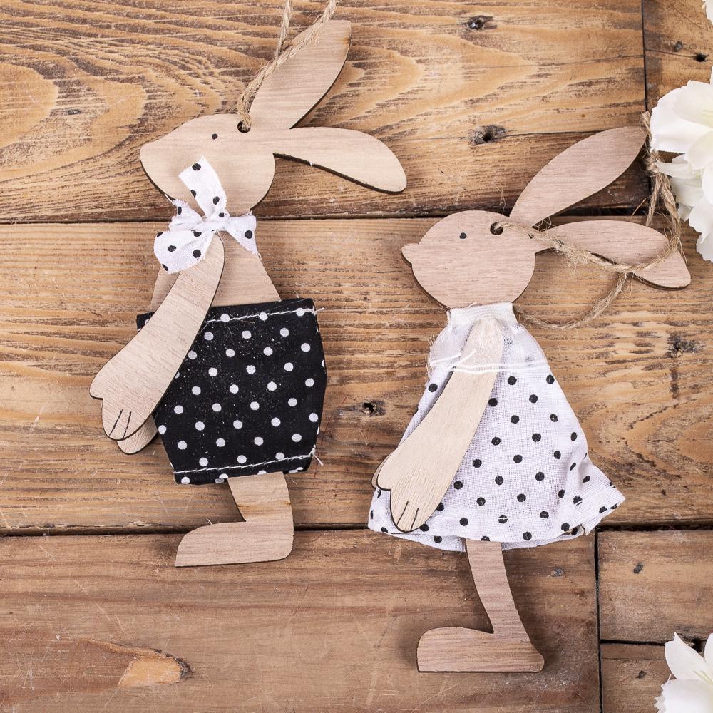 Подвеска деревянная зайчик (4937)