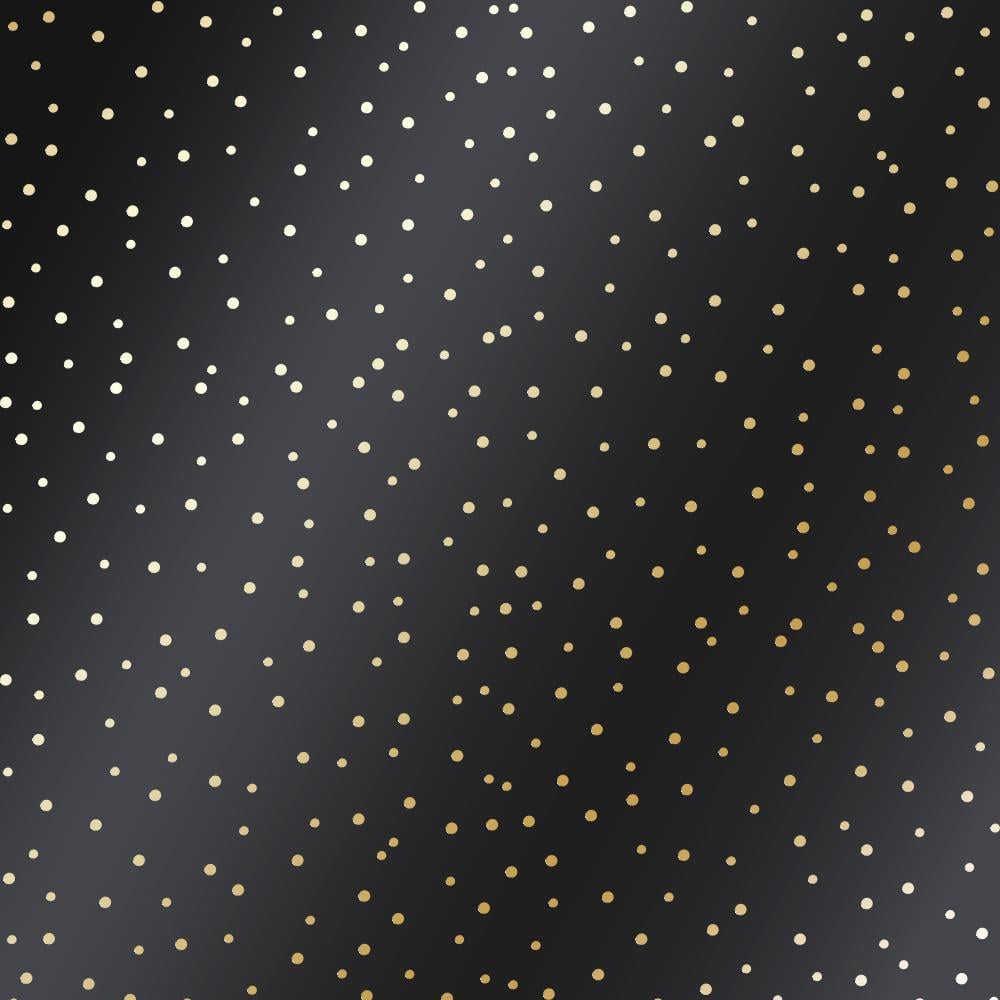 Лист бумаги односторонний Golden Drops с фольгированием 30,5х30,5 см Black