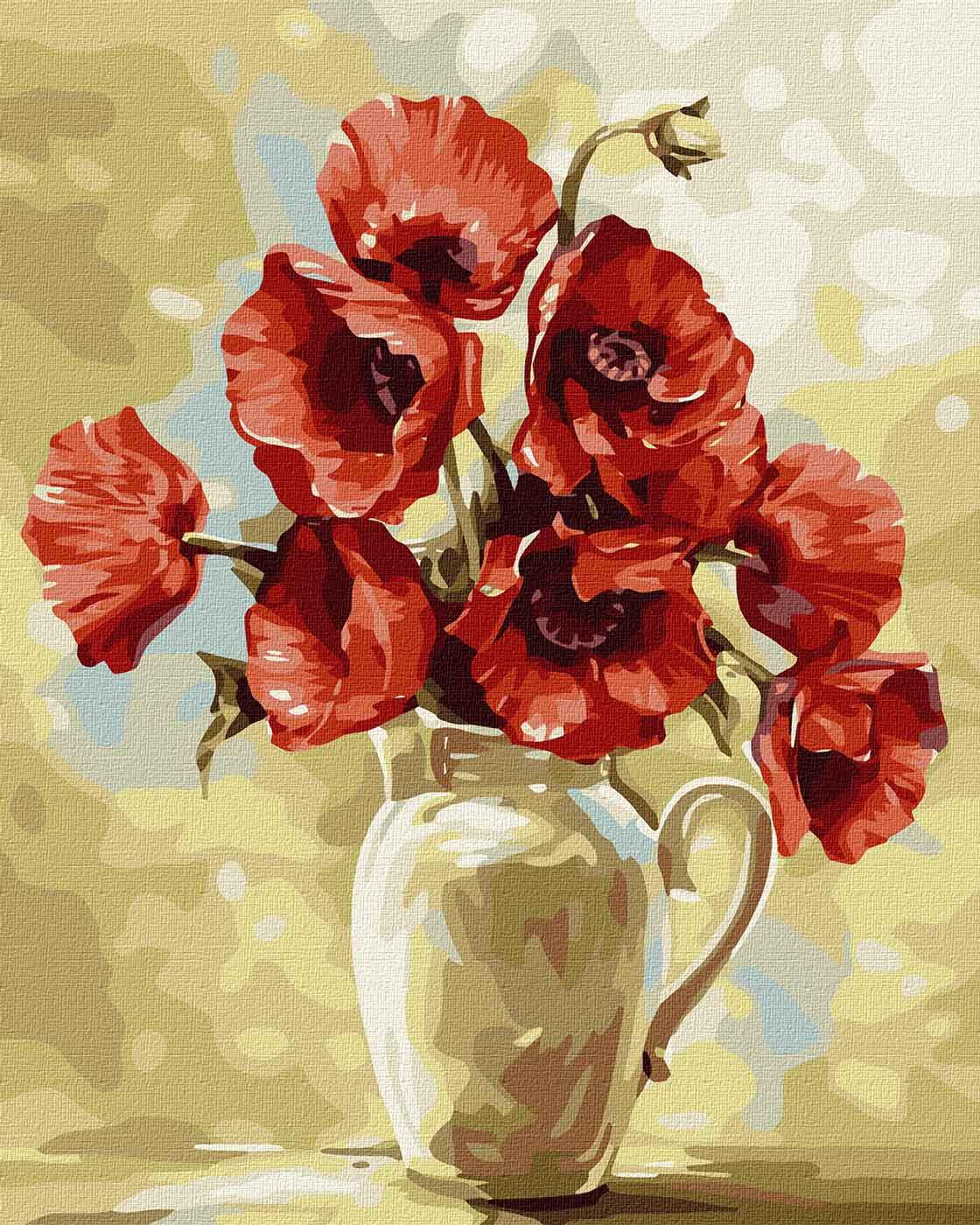 Картина по номерам Идейка Волшебные маки в 40х50 см термопакете (КНО3188-mt)