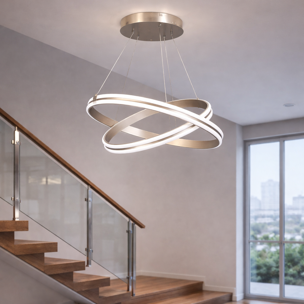 Люстра Twin Halo Light LED 3 режима 184W (20266/80/60CF)