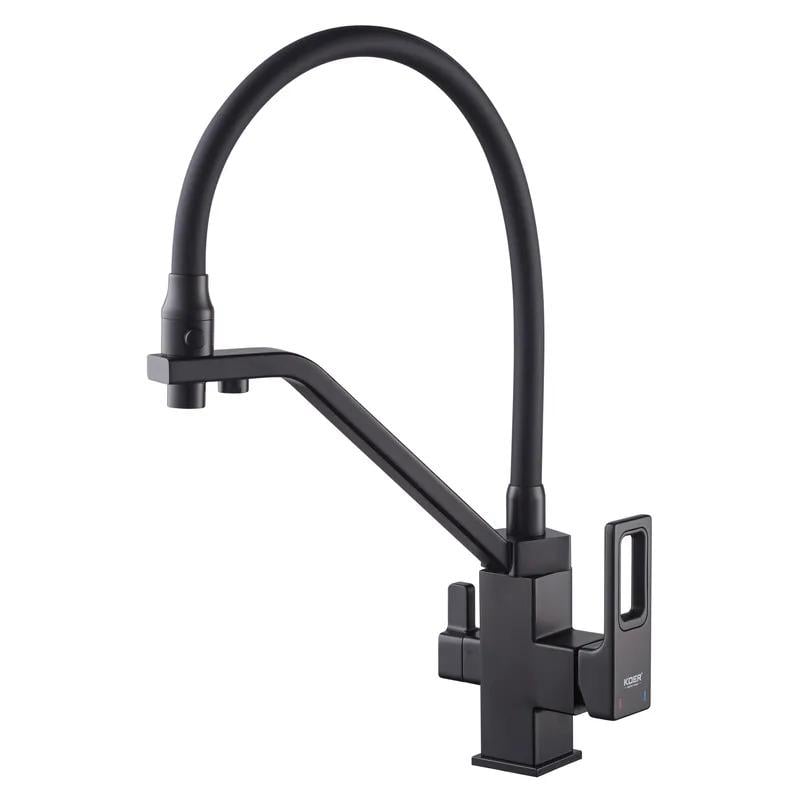 Смеситель для кухни KOER KB-72009-05 с выходом для питьевой воды Черный (KR5007) Смеситель для кухни KOER KB-72009-05 с выходом для питьевой воды Черный (KR5007)