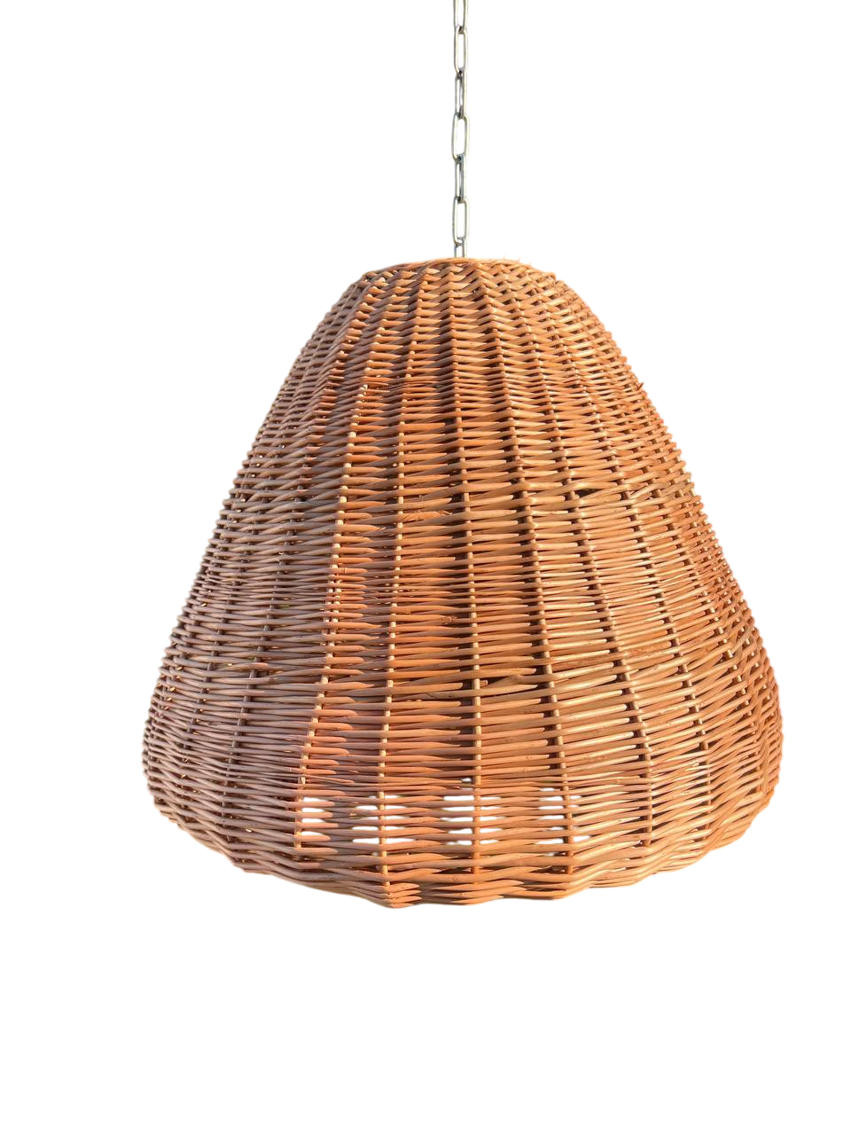 Люстра плетеная из лозы Сімейний Затишок d 40 см Коричневый