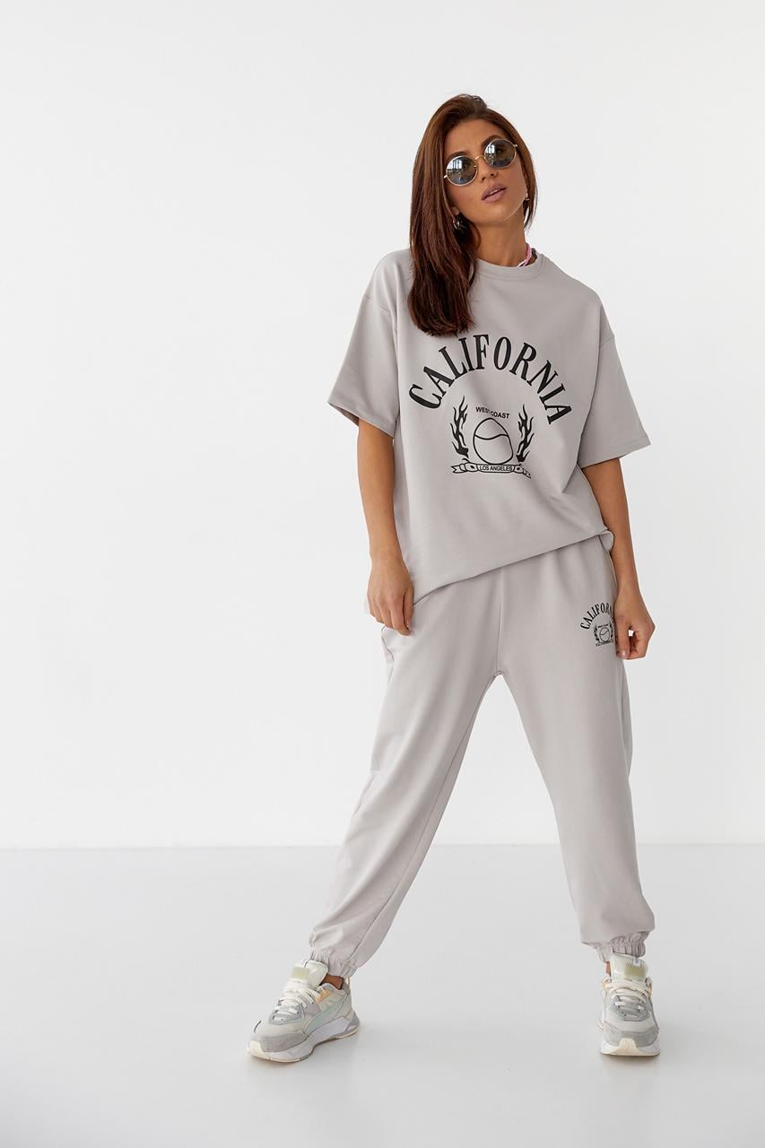 Спортивный костюм футболка и джоггеры Mai S Кофейный (9540768) Спортивный костюм футболка и джоггеры Mai S Кофейный (9540768)