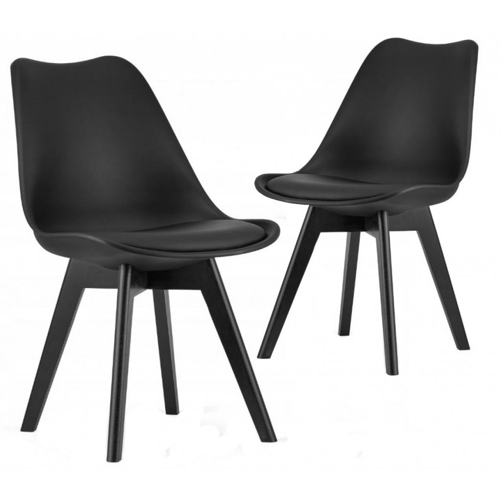 Стул для кухни обеденный Bonro B-487 2 шт. Черный (47000331)