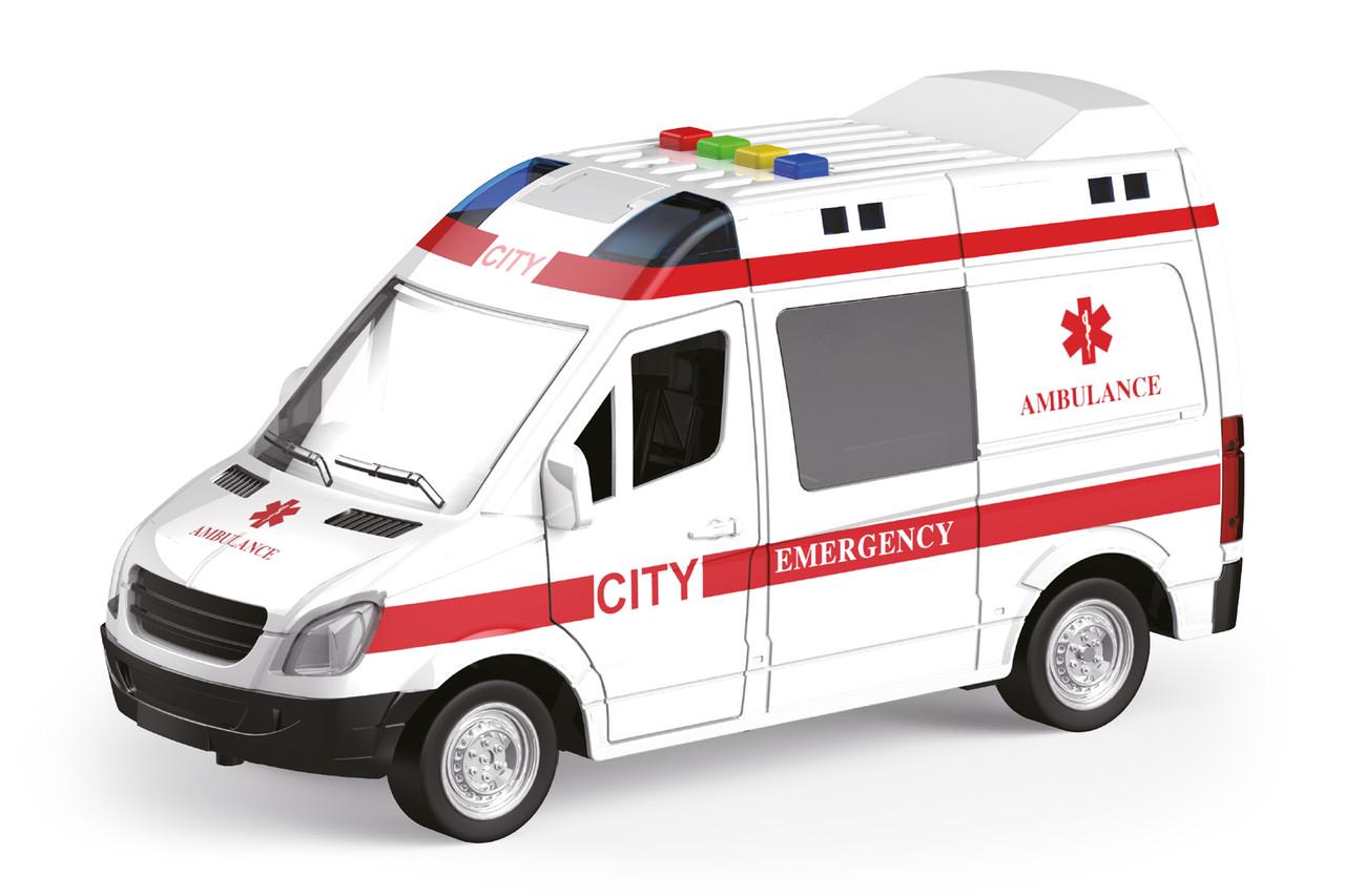 Машинка інерційна Wenyi Швидка допомога зі звуком і світлом (5590A)