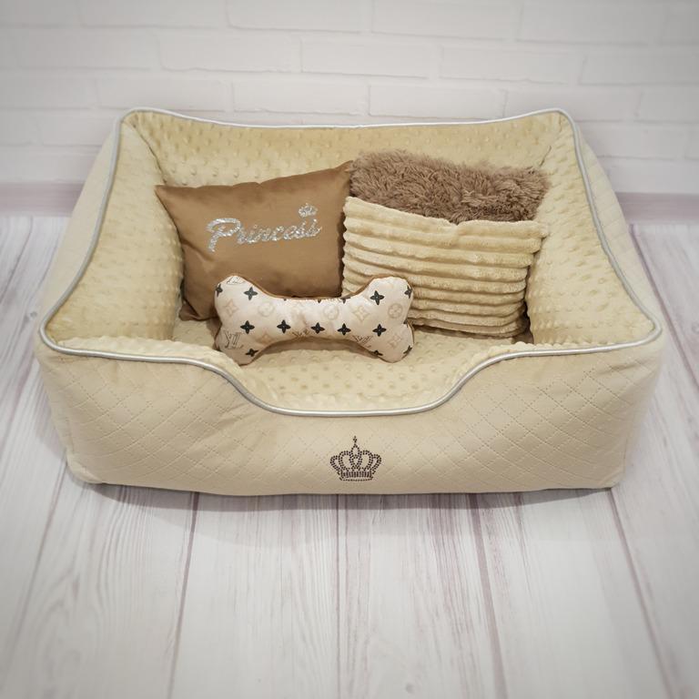 Лежанка для собак Amore mio Cane Брідж Princess до 8 кг 70х50х23 см (DB-0044) - фото 2 Лежанка для собак Amore mio Cane Брідж Princess до 8 кг 70х50х23 см (DB-0044) - фото 2