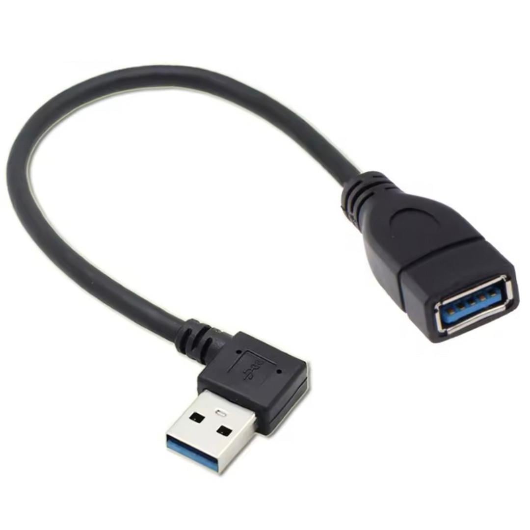 Кабель переходник угловой USB 3.0 мама-папа 90° вправо (2441528131) Кабель переходник угловой USB 3.0 мама-папа 90° вправо (2441528131)