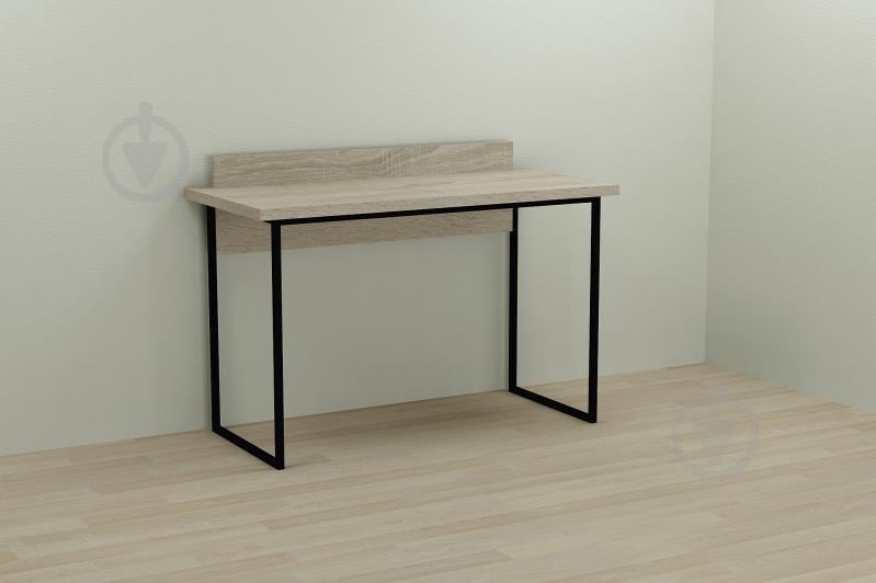 Компьютерный стол Ferrum-decor Скай 75x120x60 черный ДСП Дуб Сонома 32мм