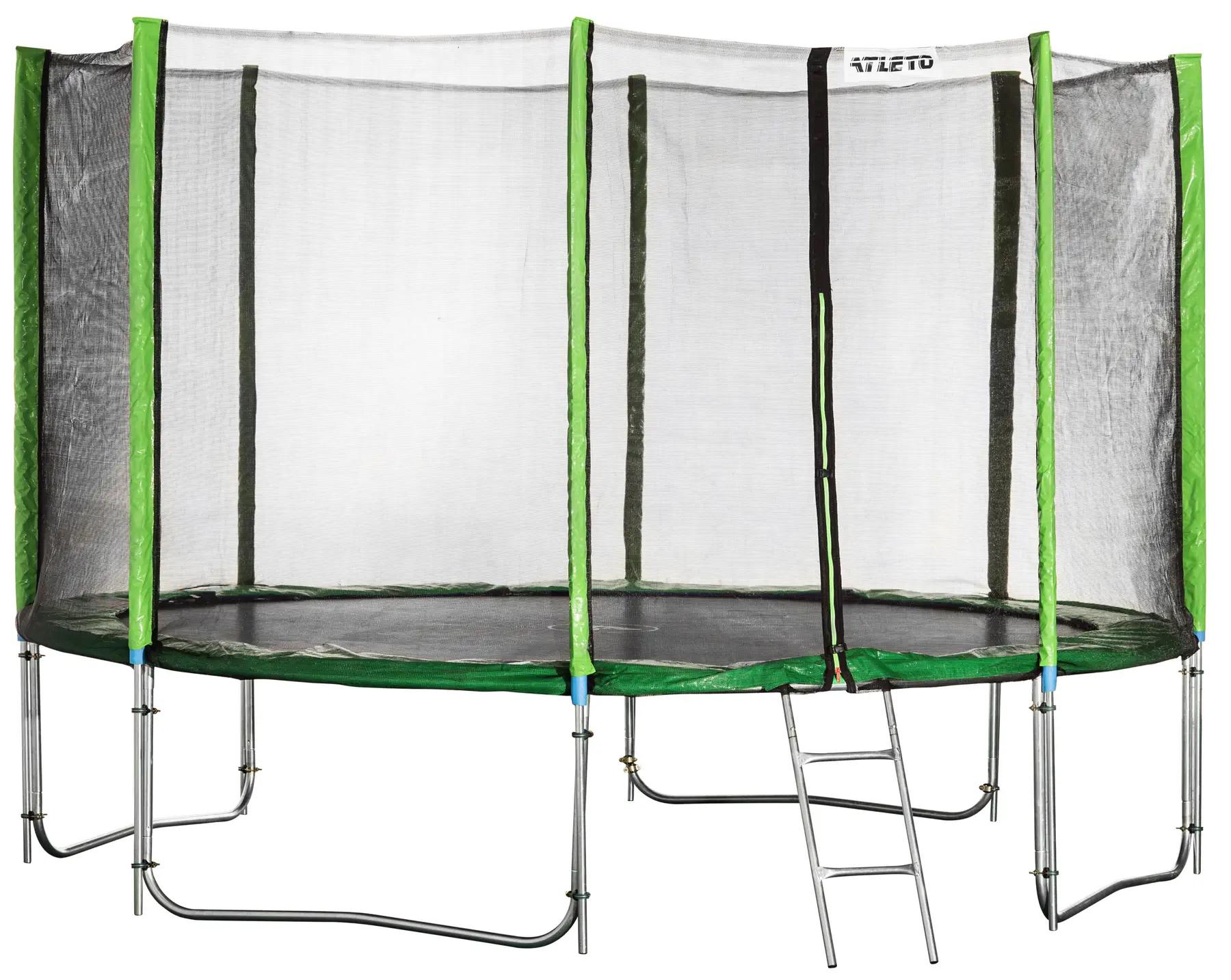 Батут Atleto 435 см с двойными ногами с сеткой Зеленый (21000303mili) Батут Atleto 435 см с двойными ногами с сеткой Зеленый (21000303mili)