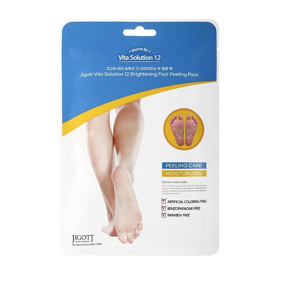 Пилинг-носки для ног Jigott Vita Solution 12 Brightening Foot Peeling Pack 2 шт. х 15 мл (8809541282591)