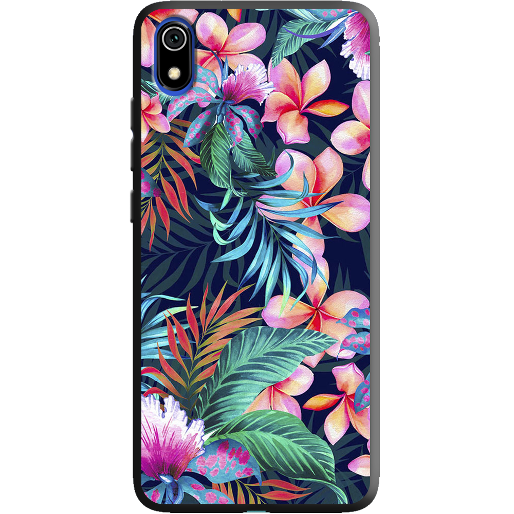 Чохол Boxface Xiaomi Redmi 7A flowers in the tropics Чорний силікон (37400-up1971-38652)