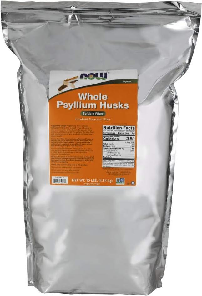 Добавка Семена шелухи Подорожника Псиллиум Now FOODS Psyllium Husks Whole 4540 г