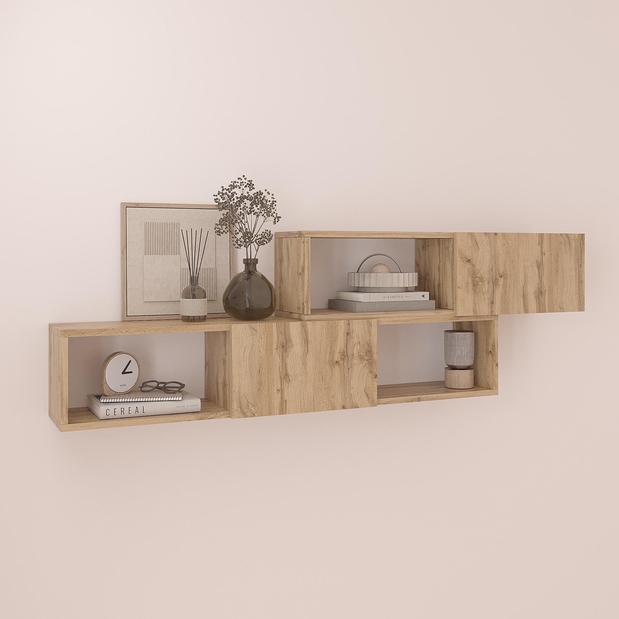 Полка навесная настенная ПК-9 460х1500х220 мм Дуб Тахо